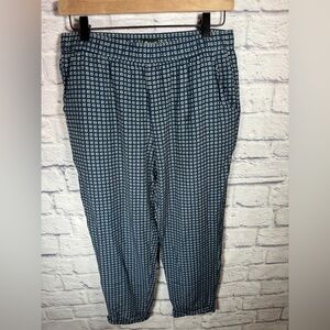 Madewell Women’s‎ Track Trousers Blue Ascot Tile Viscose Jogger Casual Medium